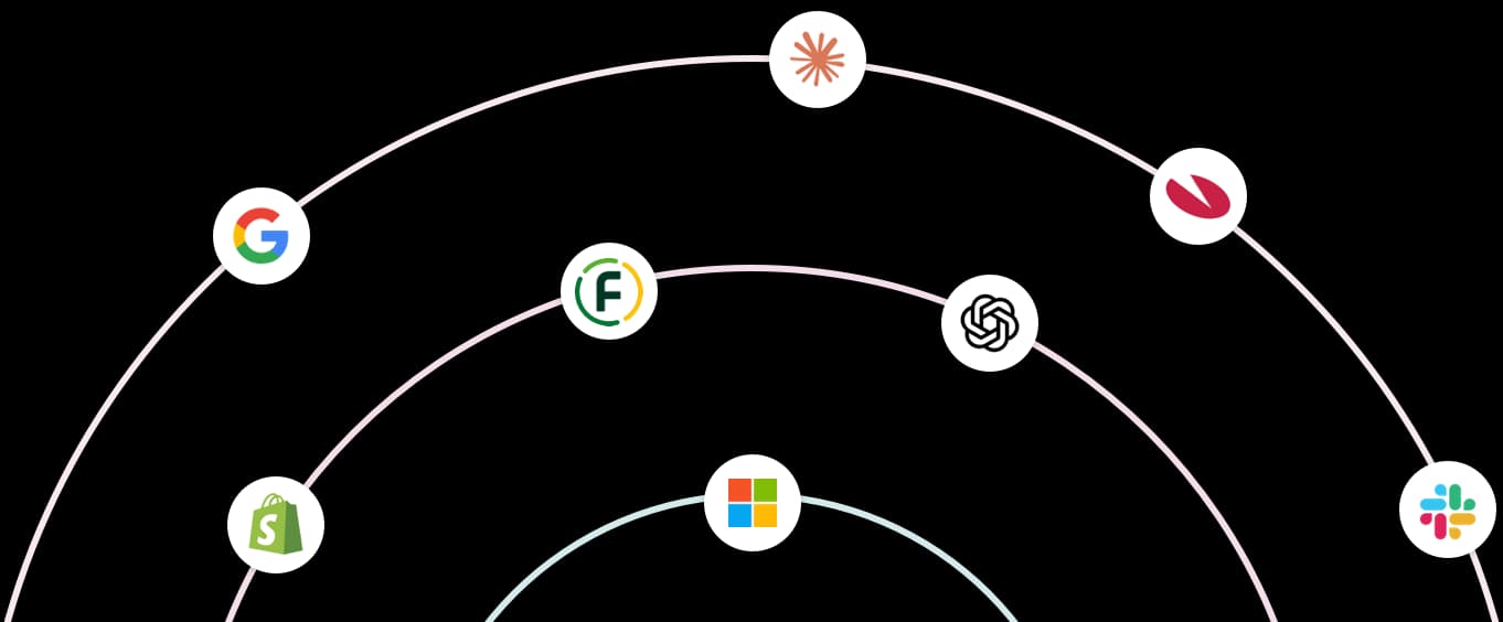 Affärssystemet kopplat till Google, Fortnox, Microsoft, OpenAI, Shopify, Slack och andra verktyg